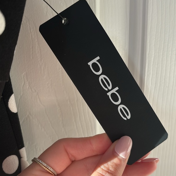 Bebe Open Back Polka Dot Jumper - Picture 3 of 12